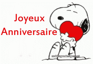Gif joyeux anniversaire Snoopy